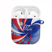 Paraguay Flag Day AirPods Case Patriotic Sunburst Traditional Ñandutí Lace