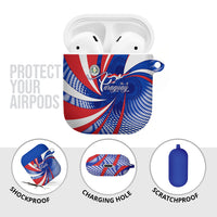 Paraguay Flag Day AirPods Case Patriotic Sunburst Traditional Ñandutí Lace