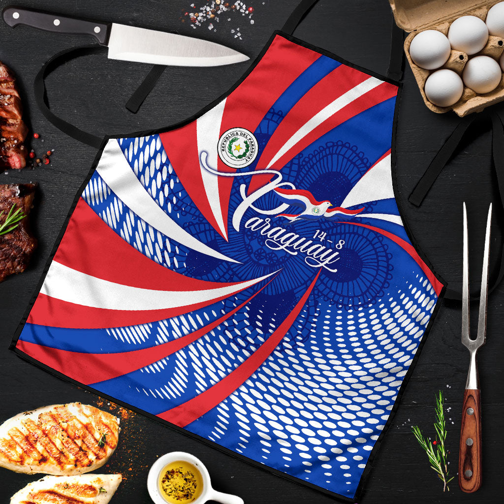 Paraguay Flag Day Apron Patriotic Sunburst Traditional Ñandutí Lace