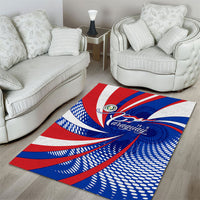Paraguay Flag Day Area Rug Patriotic Sunburst Traditional Ñandutí Lace