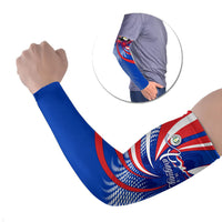 Paraguay Flag Day Arm Sleeves Patriotic Sunburst Traditional Ñandutí Lace