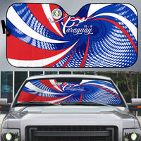 Paraguay Flag Day Auto Sun Shade Patriotic Sunburst Traditional Ñandutí Lace