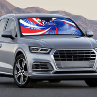 Paraguay Flag Day Auto Sun Shade Patriotic Sunburst Traditional Ñandutí Lace