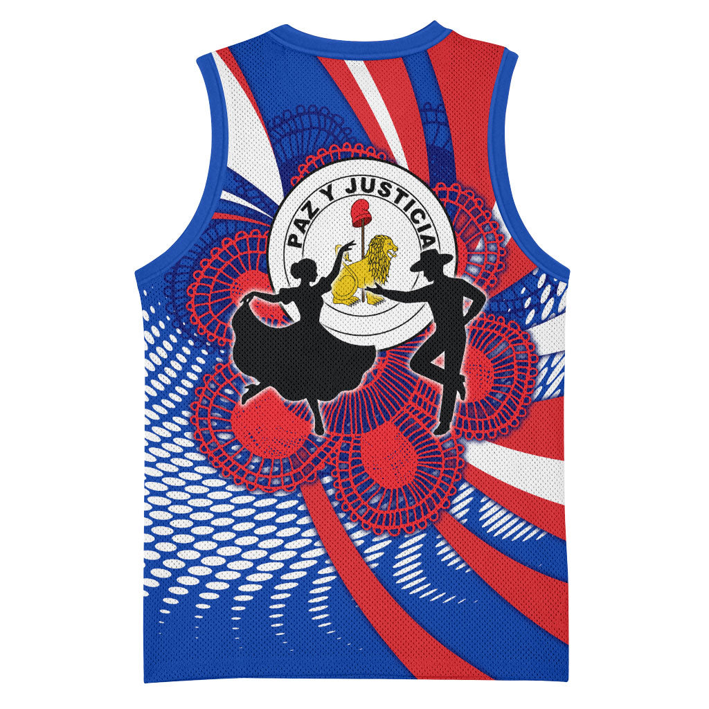 Paraguay Flag Day Basketball Jersey Patriotic Sunburst Traditional Ñandutí Lace