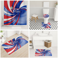 Paraguay Flag Day Bathroom Set Patriotic Sunburst Traditional Ñandutí Lace