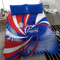 Paraguay Flag Day Bedding Set Patriotic Sunburst Traditional Ñandutí Lace