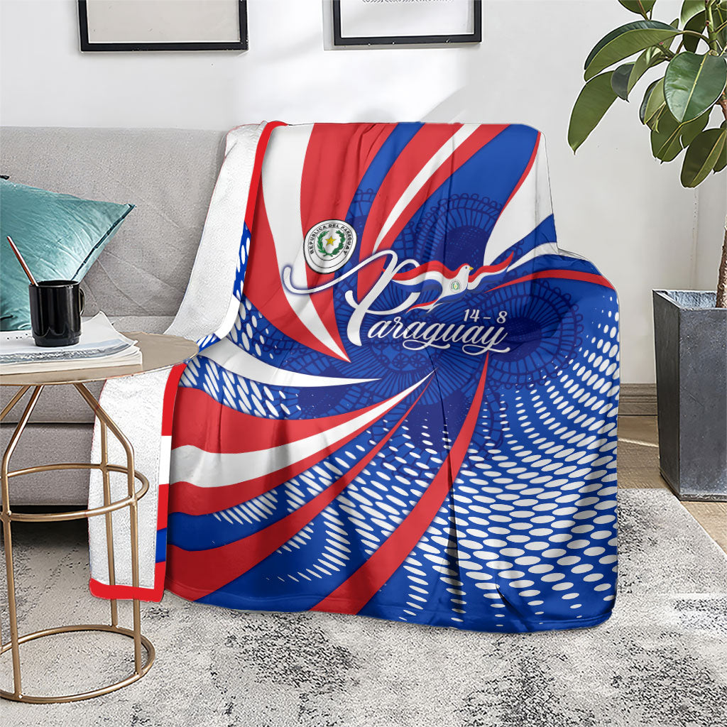 Paraguay Flag Day Blanket Patriotic Sunburst Traditional Ñandutí Lace