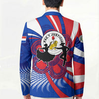 Paraguay Flag Day Blazer Patriotic Sunburst Traditional Ñandutí Lace