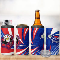 Paraguay Flag Day 4 in 1 Can Cooler Tumbler Patriotic Sunburst Traditional Ñandutí Lace