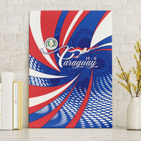 Paraguay Flag Day Canvas Wall Art Patriotic Sunburst Traditional Ñandutí Lace