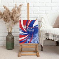 Paraguay Flag Day Canvas Wall Art Patriotic Sunburst Traditional Ñandutí Lace