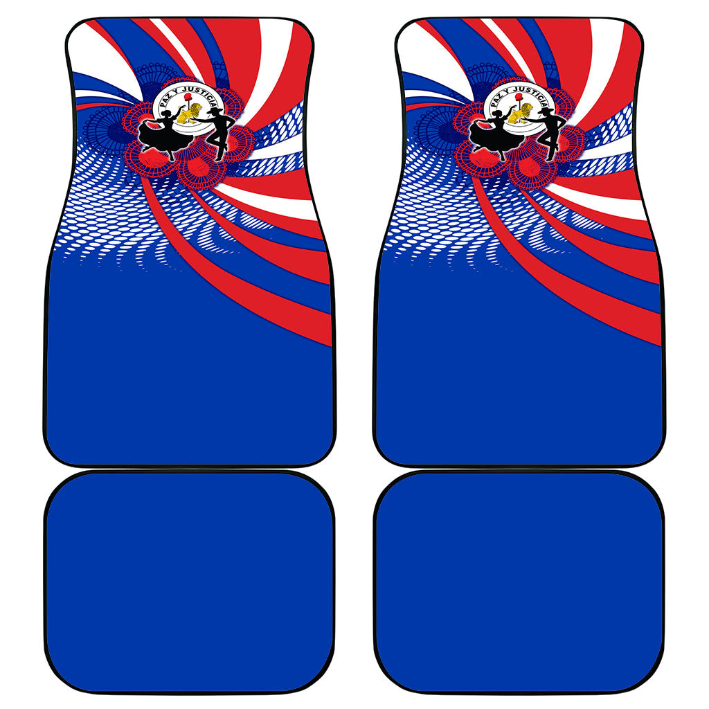 Paraguay Flag Day Car Mats Patriotic Sunburst Traditional Ñandutí Lace