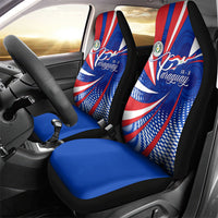 Paraguay Flag Day Car Seat Cover Patriotic Sunburst Traditional Ñandutí Lace