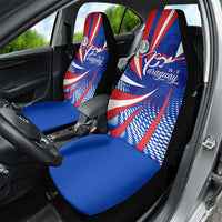 Paraguay Flag Day Car Seat Cover Patriotic Sunburst Traditional Ñandutí Lace
