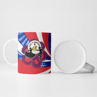 Paraguay Flag Day Ceramic Mug Patriotic Sunburst Traditional Ñandutí Lace