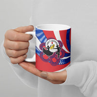 Paraguay Flag Day Ceramic Mug Patriotic Sunburst Traditional Ñandutí Lace