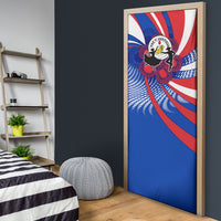 Paraguay Flag Day Door Cover Patriotic Sunburst Traditional Ñandutí Lace