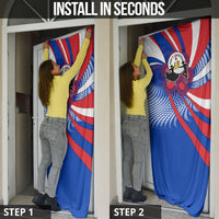 Paraguay Flag Day Door Cover Patriotic Sunburst Traditional Ñandutí Lace