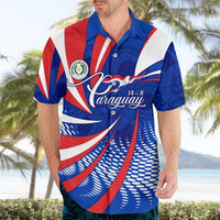 Paraguay Flag Day Hawaiian Shirt Patriotic Sunburst Traditional Ñandutí Lace