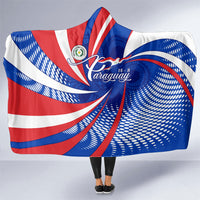 Paraguay Flag Day Hooded Blanket Patriotic Sunburst Traditional Ñandutí Lace