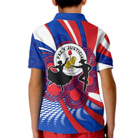 Paraguay Flag Day Kid Polo Shirt Patriotic Sunburst Traditional Ñandutí Lace