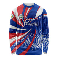 Paraguay Flag Day Long Sleeve Shirt Patriotic Sunburst Traditional Ñandutí Lace