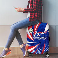 Paraguay Flag Day Luggage Cover Patriotic Sunburst Traditional Ñandutí Lace