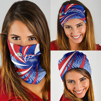 Paraguay Flag Day Neck Gaiter Patriotic Sunburst Traditional Ñandutí Lace