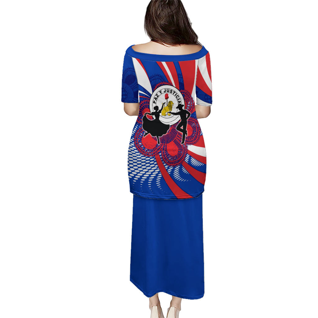 Paraguay Flag Day Puletasi Patriotic Sunburst Traditional Ñandutí Lace