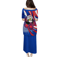Paraguay Flag Day Puletasi Patriotic Sunburst Traditional Ñandutí Lace