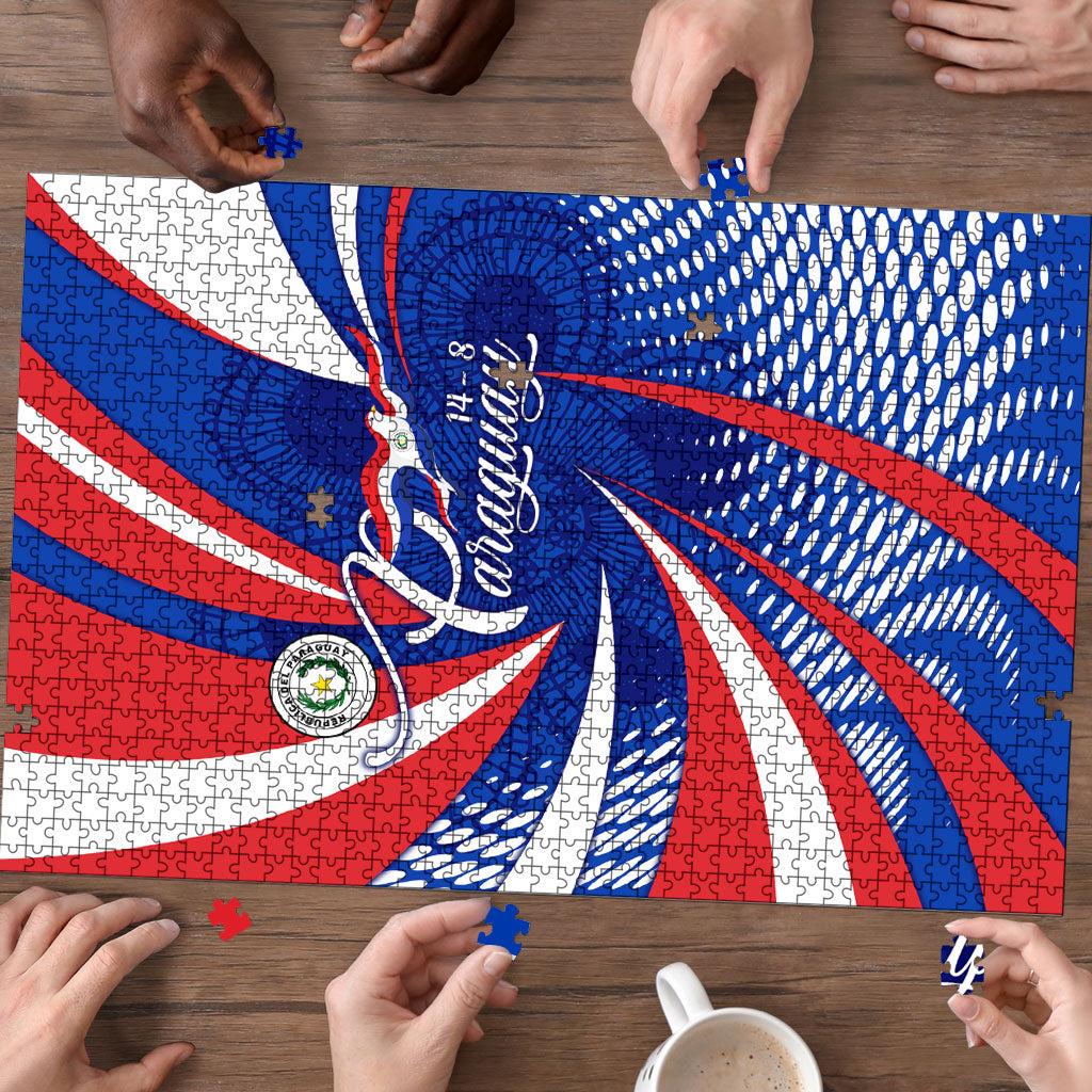 Paraguay Flag Day Puzzle Patriotic Sunburst Traditional Ñandutí Lace