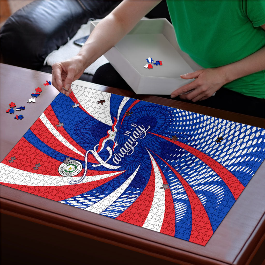 Paraguay Flag Day Puzzle Patriotic Sunburst Traditional Ñandutí Lace