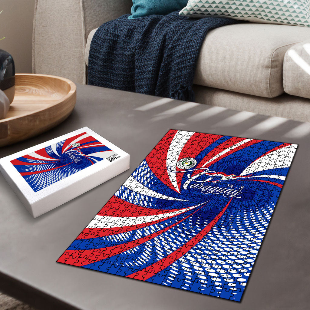 Paraguay Flag Day Puzzle Patriotic Sunburst Traditional Ñandutí Lace