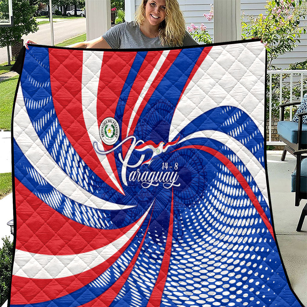 Paraguay Flag Day Quilt Patriotic Sunburst Traditional Ñandutí Lace