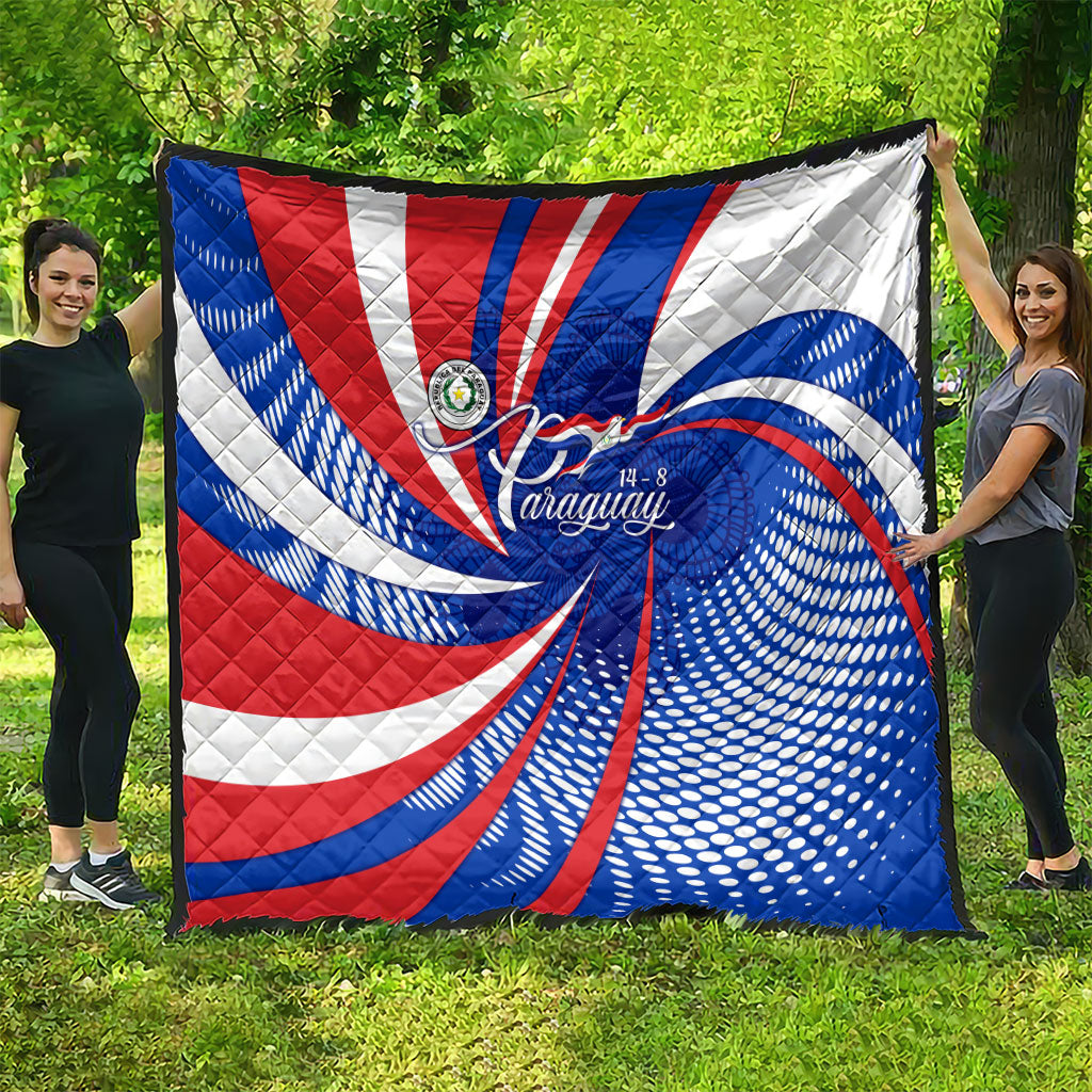 Paraguay Flag Day Quilt Patriotic Sunburst Traditional Ñandutí Lace