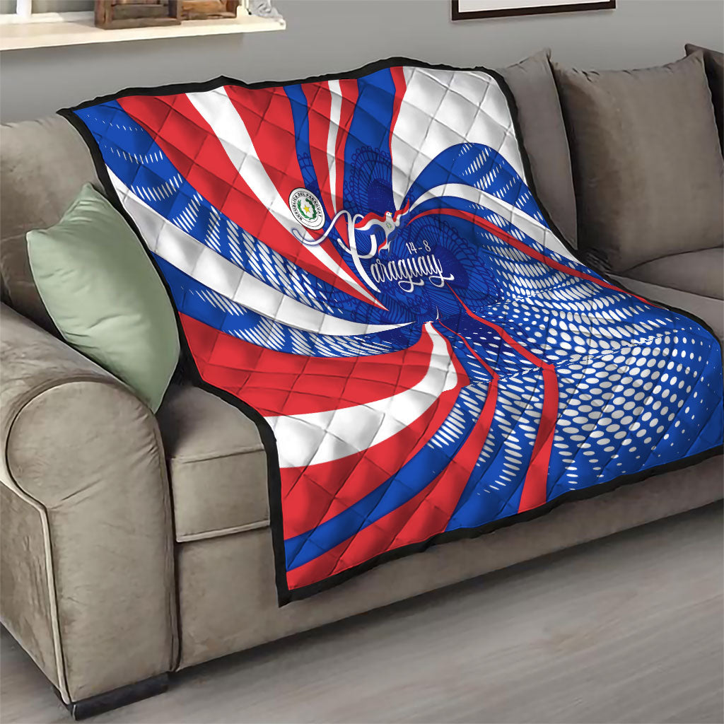 Paraguay Flag Day Quilt Patriotic Sunburst Traditional Ñandutí Lace