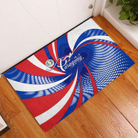 Paraguay Flag Day Rubber Doormat Patriotic Sunburst Traditional Ñandutí Lace