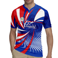 Paraguay Flag Day Rugby Jersey Patriotic Sunburst Traditional Ñandutí Lace