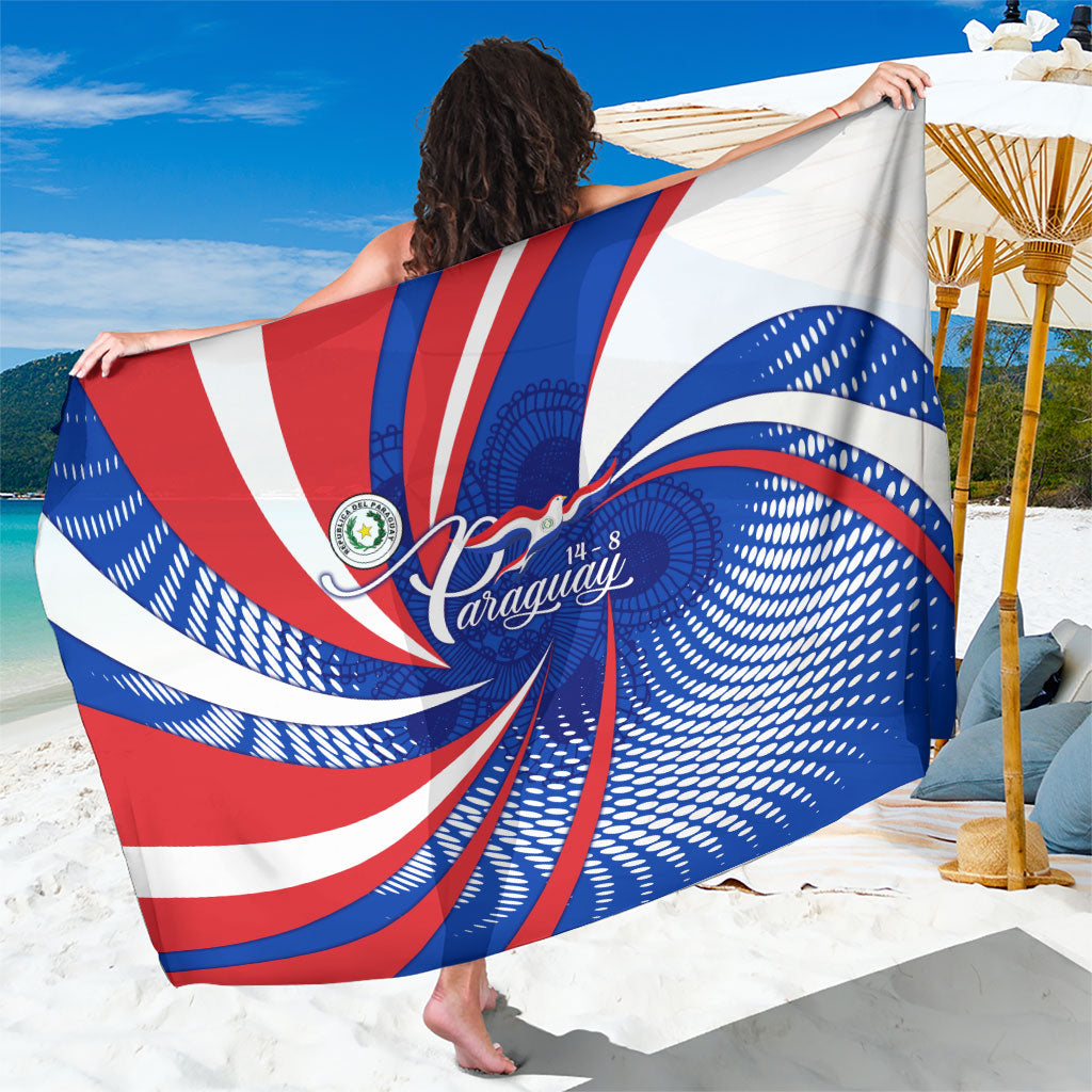 Paraguay Flag Day Sarong Patriotic Sunburst Traditional Ñandutí Lace