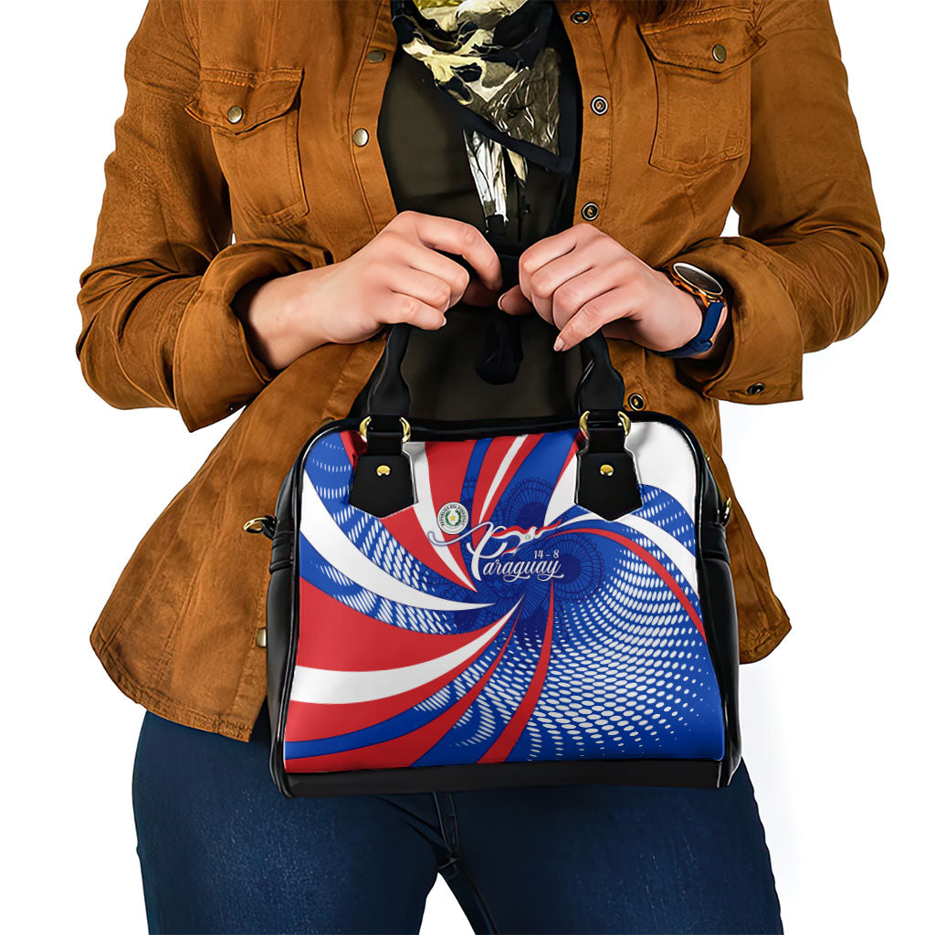 Paraguay Flag Day Shoulder Handbag Patriotic Sunburst Traditional Ñandutí Lace