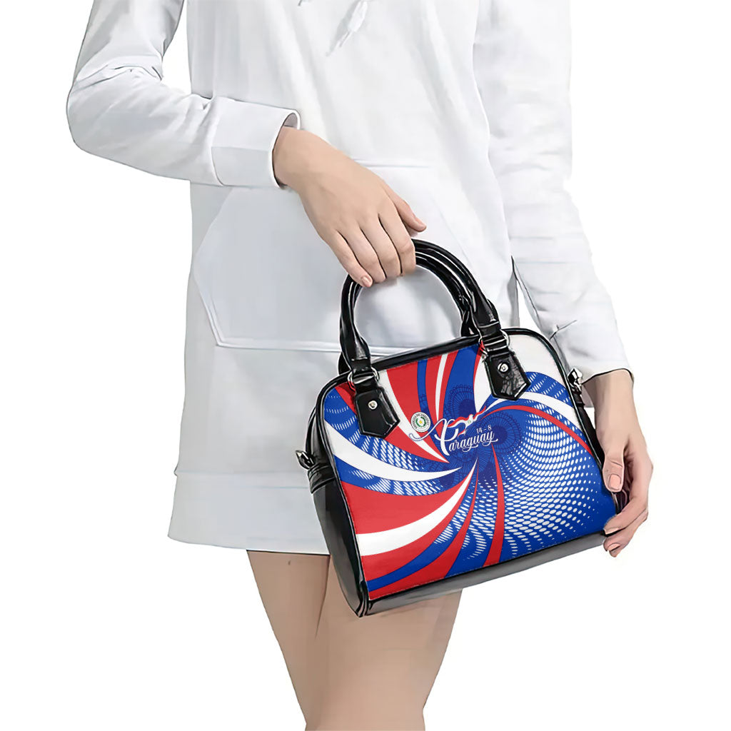 Paraguay Flag Day Shoulder Handbag Patriotic Sunburst Traditional Ñandutí Lace