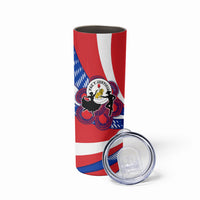 Paraguay Flag Day Skinny Tumbler Patriotic Sunburst Traditional Ñandutí Lace