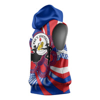 Paraguay Flag Day Sleeveless Hoodie Patriotic Sunburst Traditional Ñandutí Lace