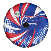 Paraguay Flag Day Spare Tire Cover Patriotic Sunburst Traditional Ñandutí Lace