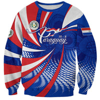 Paraguay Flag Day Sweatshirt Patriotic Sunburst Traditional Ñandutí Lace
