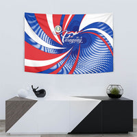 Paraguay Flag Day Tapestry Patriotic Sunburst Traditional Ñandutí Lace