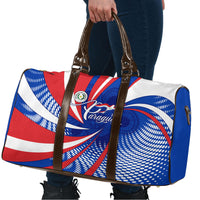 Paraguay Flag Day Travel Bag Patriotic Sunburst Traditional Ñandutí Lace