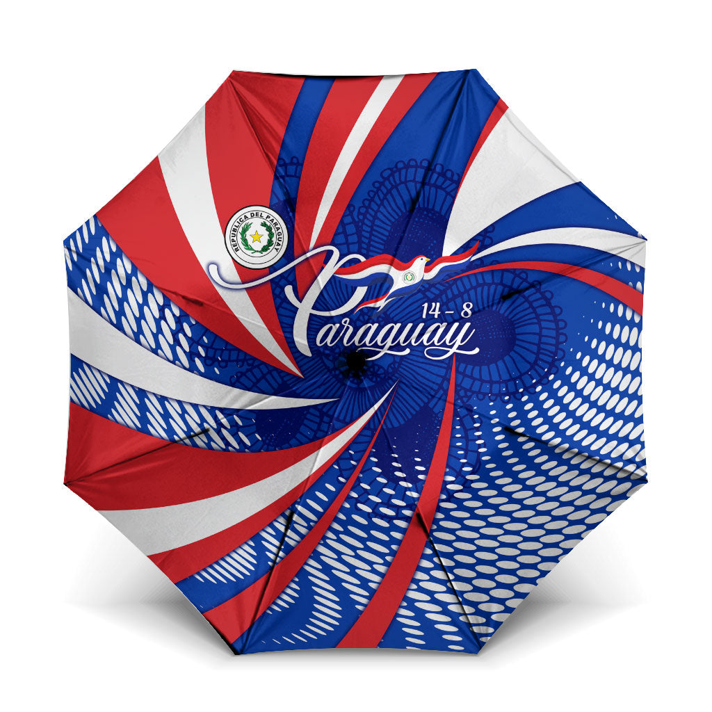 Paraguay Flag Day Umbrella Patriotic Sunburst Traditional Ñandutí Lace