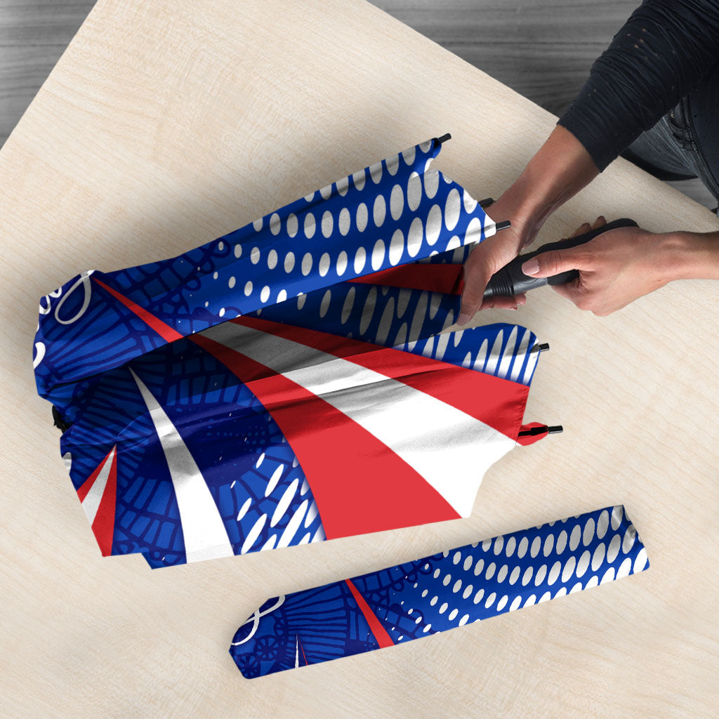 Paraguay Flag Day Umbrella Patriotic Sunburst Traditional Ñandutí Lace