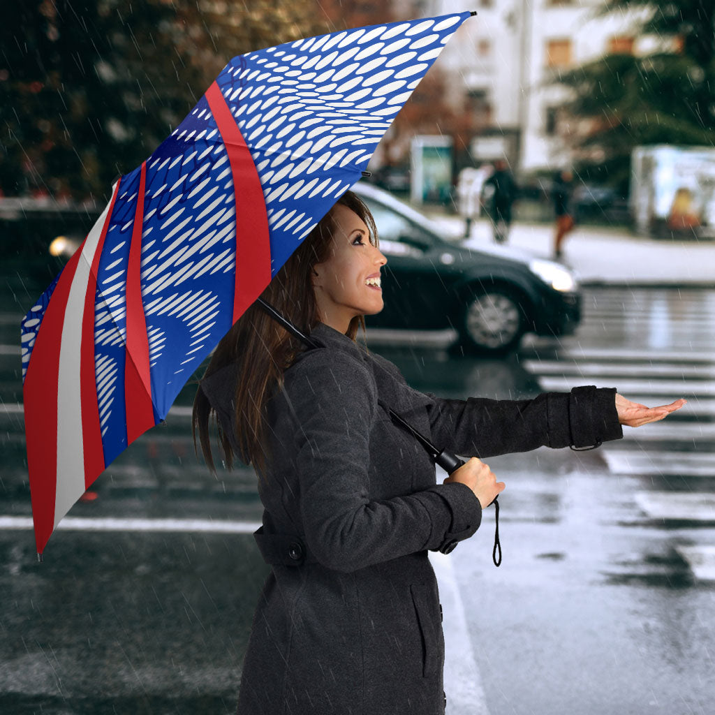 Paraguay Flag Day Umbrella Patriotic Sunburst Traditional Ñandutí Lace